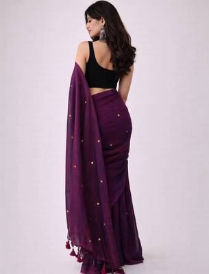 Blue floral designer saree 2