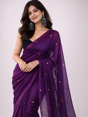 Blue floral designer saree 3