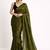 Olive floral designer saree