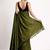 Olive floral designer saree