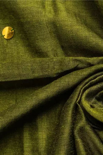 Olive floral designer saree