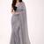 grey mirror work pure cotton handloom khadi saree