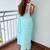 blue blue floral embellished sequinned poly georgette saree
