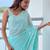 blue blue floral embellished sequinned poly georgette saree