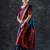 blue woven design zari silk blend banarasi saree