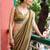 olive embellished mirror work tissue heavy work saree