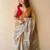 beige tissue designer kasavu saree