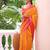 orange woven design zari saree