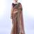 copper embellished sequinned net saree