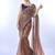 copper embellished sequinned net saree