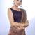 copper embellished sequinned net saree