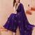 purple floral designer saree