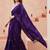 purple floral designer saree