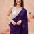 purple floral designer saree