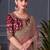 purple embellished aari work pure chiffon heavy work saree