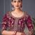 purple embellished aari work pure chiffon heavy work saree