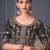 rust embellished pure chiffon saree