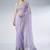 lavender embroidered work net unstitched blouse piece & sarees