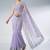 lavender embroidered work net unstitched blouse piece & sarees