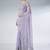 lavender embroidered work net unstitched blouse piece & sarees