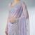lavender embroidered work net unstitched blouse piece & sarees