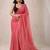 pink mirror work pure cotton handloom khadi saree