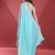 blue women embellished beads & stones tissue saree