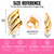 Stainless steel, anti-tarnish, gloss finish, hypoallergenic, open band trendy wave