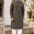 Men’s mehandi rayon chikan schiffli work kurta with raymond cotton pyjama
