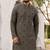 Men’s mehandi rayon chikan schiffli work kurta with raymond cotton pyjama