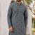 Men’s mint rayon chikan schiffli work kurta with raymond cotton pyjama