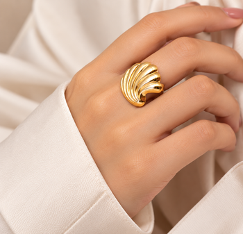 Anti-Tarnish Hypoallergenic Bold Statement Ring  1