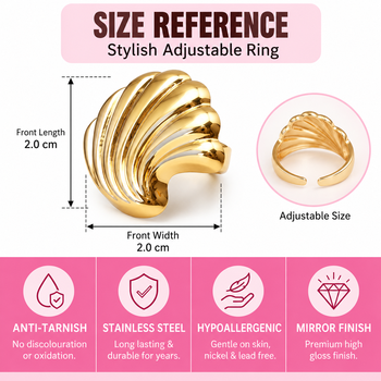 Anti-Tarnish Hypoallergenic Bold Statement Ring  3