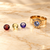 Anti-tarnish, 3 interchangeable stones, high gloss finish.