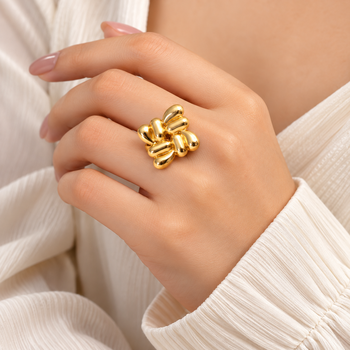 Anti-tarnish, hypoallergenic, gloss finish,nickel & lead ring gold 1