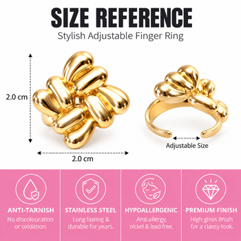 Anti-tarnish, hypoallergenic, gloss finish,nickel & lead ring gold 3