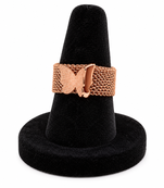 Anti-tarnish, 1.0 cm band width, textured butterfly detail, wide mesh band