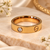 Stainless steel, anti-tarnish, hypoallergenic, screw motif design, diameter gold