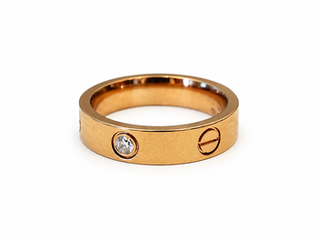 Stainless steel, anti-tarnish, hypoallergenic, screw motif design, diameter gold 4