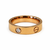 Stainless steel, anti-tarnish, hypoallergenic, screw motif design, diameter gold