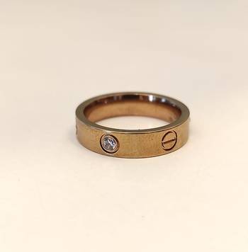 Stainless steel, anti-tarnish, hypoallergenic, screw motif design, diameter gold 5