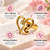 Dual heart design, polished finish, bold cocktail ring, romantic style.