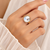 Stainless steel, anti-tarnish, hypoallergenic, gloss finish, fits most finger sizes