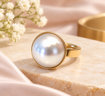 Stainless steel, anti-tarnish, hypoallergenic, gloss finish, fits most finger sizes 2