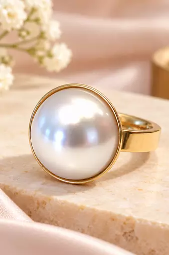 Stainless steel, anti-tarnish, hypoallergenic, gloss finish, fits most finger sizes