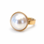 Stainless steel, anti-tarnish, hypoallergenic, gloss finish, fits most finger sizes