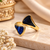 Stainless steel, anti-tarnish, hypoallergenic, bypass style, fits most fingers dual