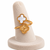 Anti-tarnish, hypoallergenic, open band design, mirror polish finish floral mother of pearl adjustable