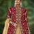 Maroon Embroidery & Stone Work Net Semi Stitched Lehenga Set