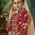 Maroon Embroidery & Stone Work Net Semi Stitched Lehenga Set